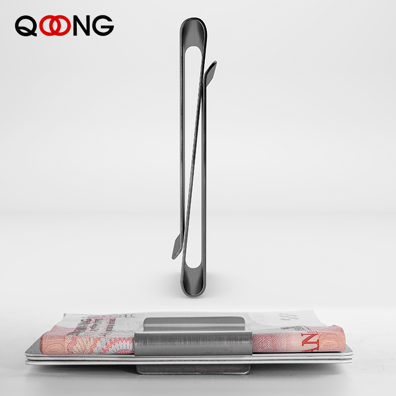 Money Clip Magnetic - QOONG Acciaio inossidabile Sottile Double Sided