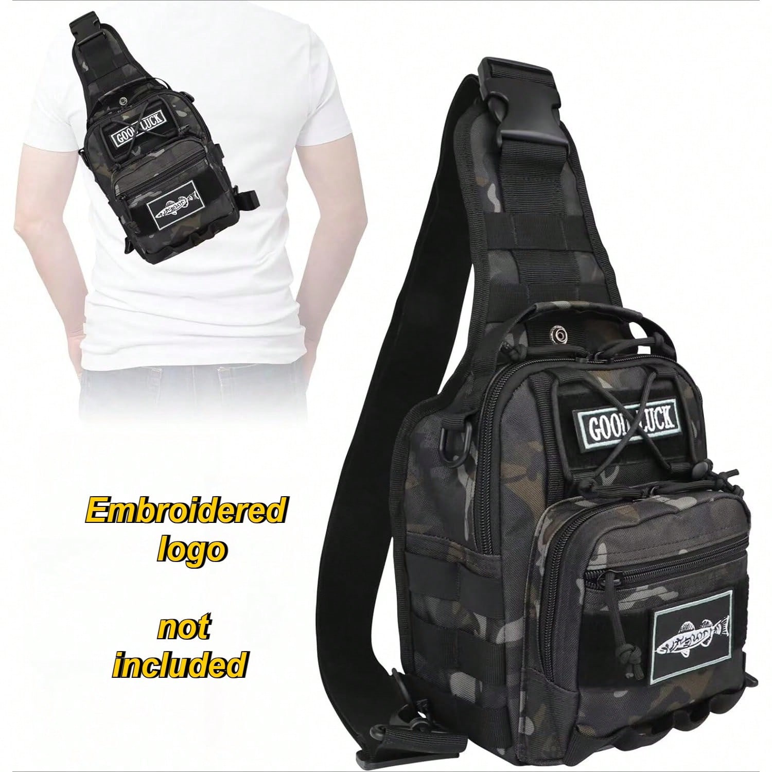 Edc Carry Backpack - Zaino da pesca compatto, impermeabile, con